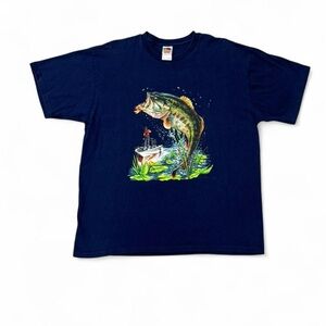 Vintage 90s Bass Fishing Tee